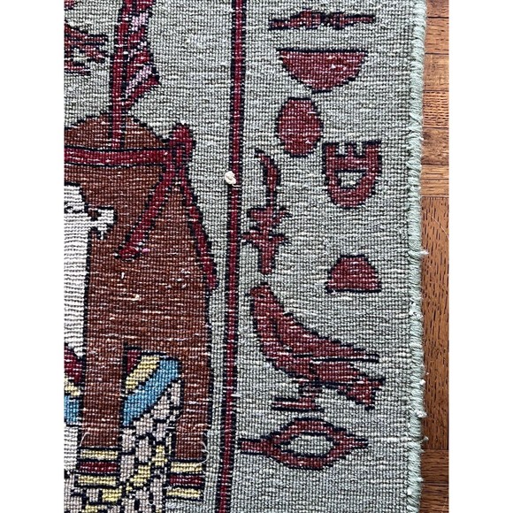 Egyptian Pharoah And Hieroglyphic Theme Rug/decorative wall Hanging - Picture 11 of 15
